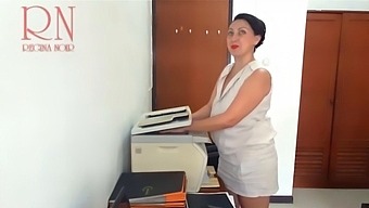 Office Worker Uses Scanner To View Confidential Images Of Boobs And Pussy In Office