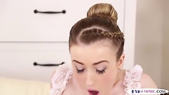 A Sporty Stud Takes A Small Maid Anal In Threesome