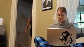 Amateur College Girls Indulge In Lesbian Fun With Their Horny Stepsisters At Home