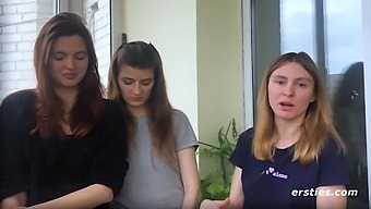 Three Women Engage In Their First Lesbian Encounter, Resulting In Intense Passion.