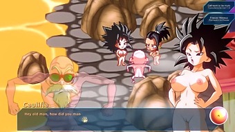 Voluptuous Saiyans And Bulma'S Ample Bosom In Kame Paradise 3