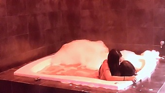Enjoying Breastfeeding And Riding In The Jacuzzi With Moans
