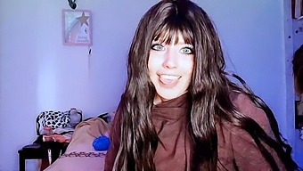 Hot Brunette Gives Head And Handles Big Dildo