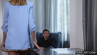 A Blonde Teacher Enjoys A Ride On Her Student'S Large Penis In Dormitory