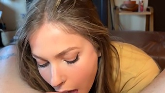 Amateur Guy Gets Caught On Camera While Giving A Wild Blowjob