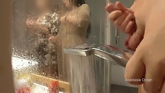 Stepmother Comes Into The Bathroom And Watches Him Masturbate.